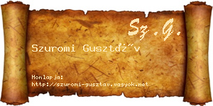 Szuromi Gusztáv névjegykártya